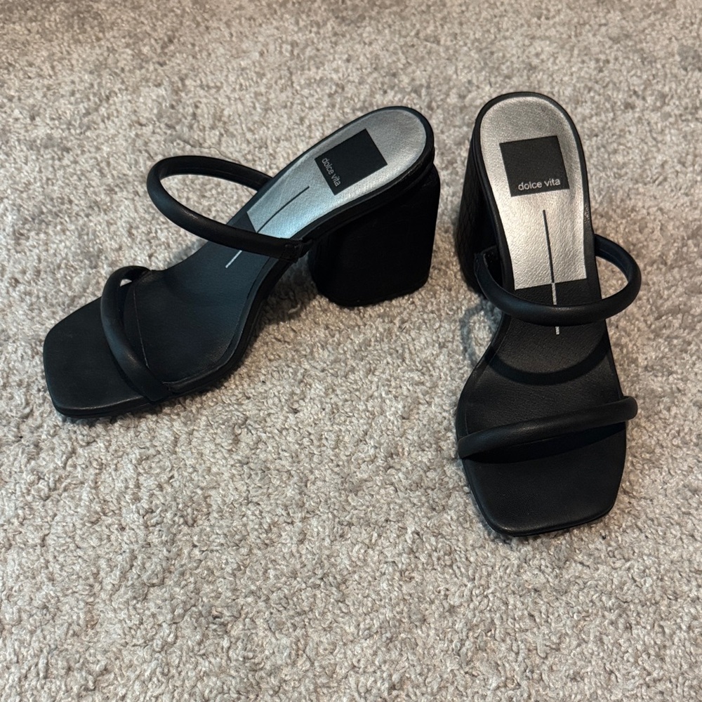 Dolce Vita Black Strappy Heels